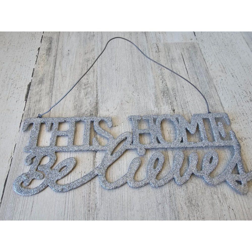 Glitter this home believes ghost sign Halloween decor